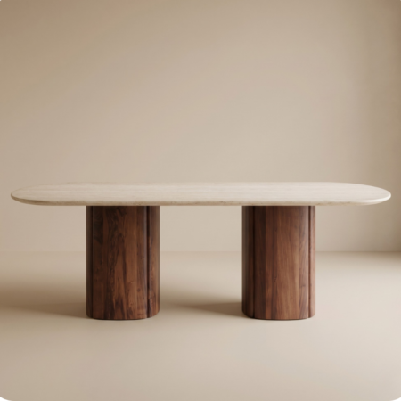Table à manger pieds bois, Table Milano – Moroccan Home Signature