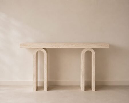 CONSOLE ROMA , console en travertin